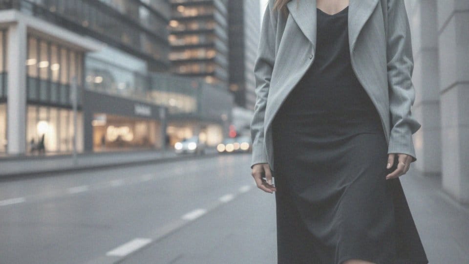 Czy marynarka oversize jest dobrym wyborem do czarnej sukienki?